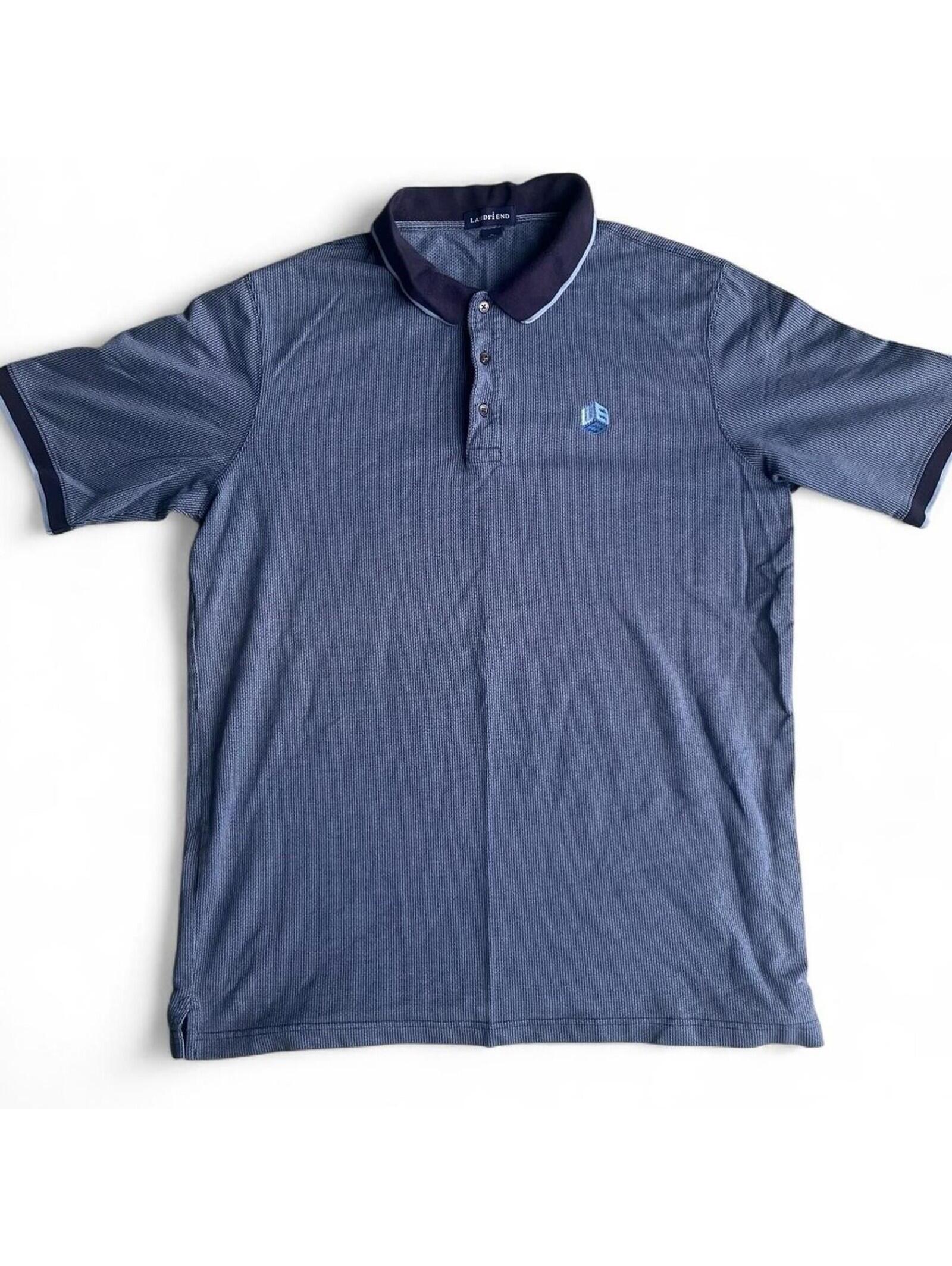 Vintage Lands End Collared Polo Shirt Embroidered Logo